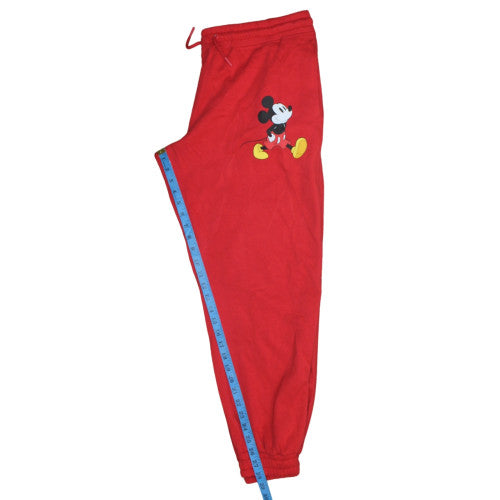 Disney Women's Red Mickey Mouse Jogger Trousers Size L
