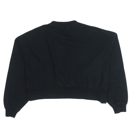 Nike Women Black Cropped Pullover Sweatshirt S Cotton Blend