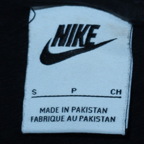 Nike Women Black Cropped Pullover Sweatshirt S Cotton Blend
