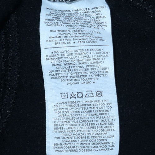 Nike Women Black Cropped Pullover Sweatshirt S Cotton Blend