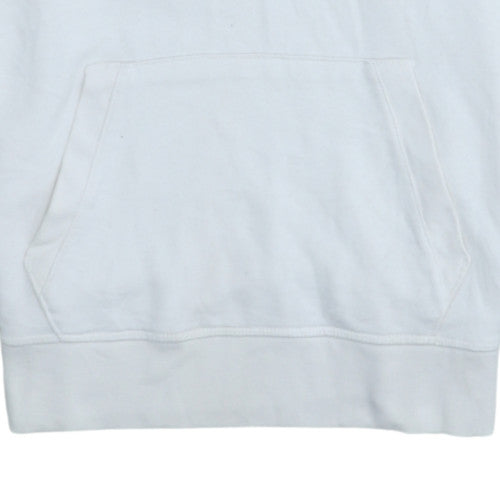 Levi's Men's White Pullover Hoodie M Logo Fleece Sweatshirt