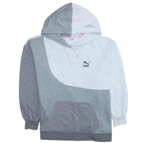 Puma Women’s Grey Colourblock Pullover Hoodie Size Small