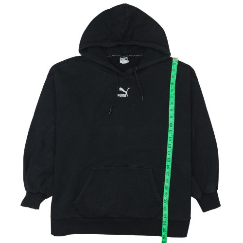 Puma Women Black M Pullover Hoodie Sweatshirt Hooded Cotton Blend