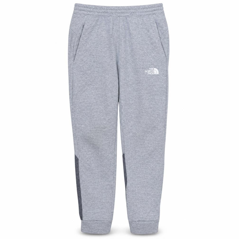 Front view of The North Face boys’ grey joggers m regular fit activewear trousers