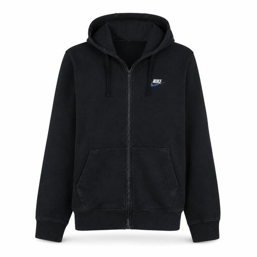 Nike Men’s Black Full Zip Hoodie M Regular Fit Fleece Sweatshirt