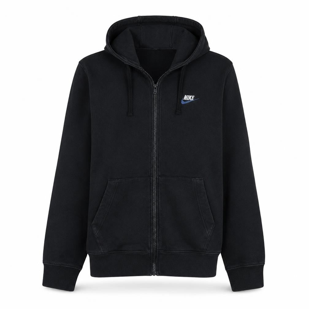 Nike Men’s Black Full Zip Hoodie M Regular Fit Fleece Sweatshirt