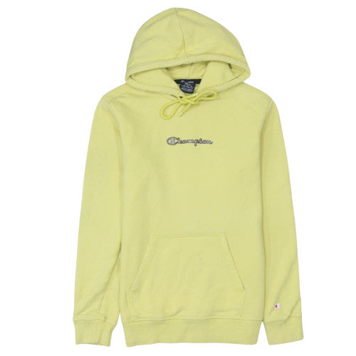 Champion Women's Yellow Small Pullover Hoodie with Logo