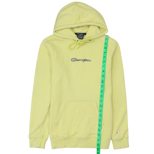 Champion Women's Yellow Small Pullover Hoodie with Logo