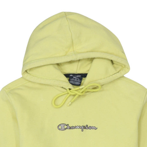 Champion Women's Yellow Small Pullover Hoodie with Logo