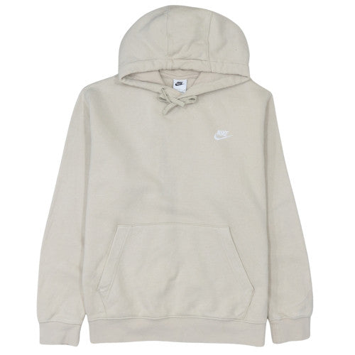 Nike Women’s Beige Hooded Pullover Sweatshirt Size L Cotton Blend