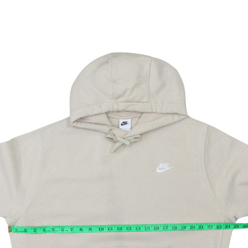Nike Women’s Beige Hooded Pullover Sweatshirt Size L Cotton Blend
