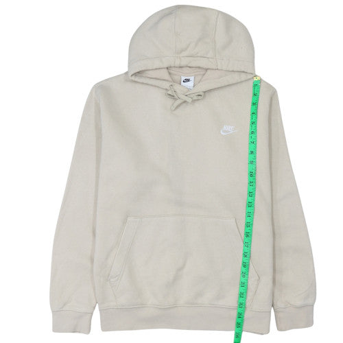Nike Women’s Beige Hooded Pullover Sweatshirt Size L Cotton Blend