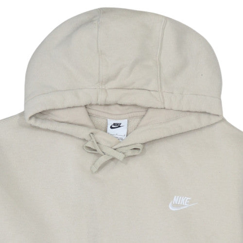 Nike Women’s Beige Hooded Pullover Sweatshirt Size L Cotton Blend