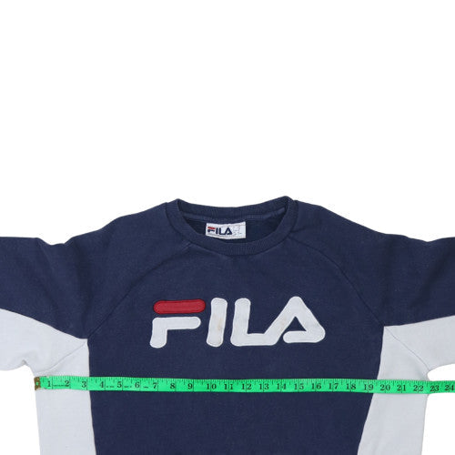 Fila Women’s Navy Red Colourblock Pullover Sweatshirt M