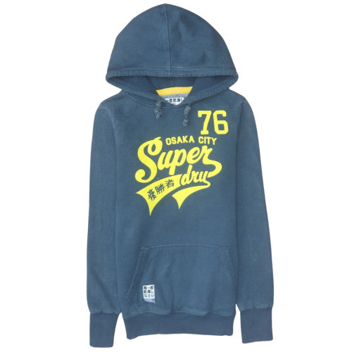 Superdry Womens Blue Pullover Hoodie Small Osaka City Graphic