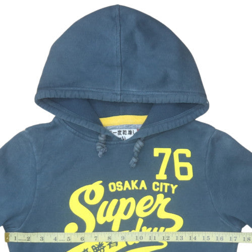 Superdry Womens Blue Pullover Hoodie Small Osaka City Graphic