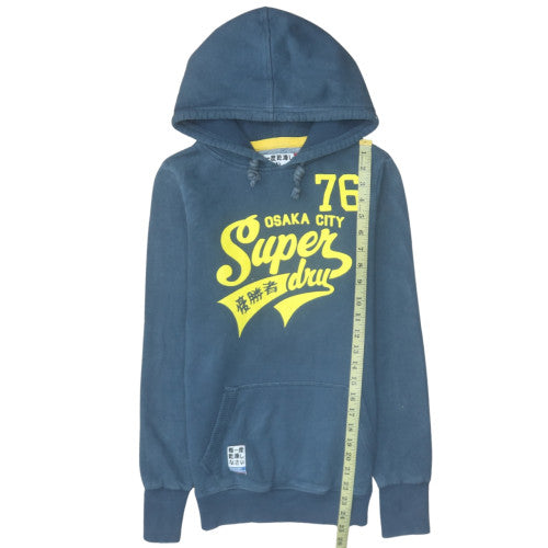 Superdry Womens Blue Pullover Hoodie Small Osaka City Graphic
