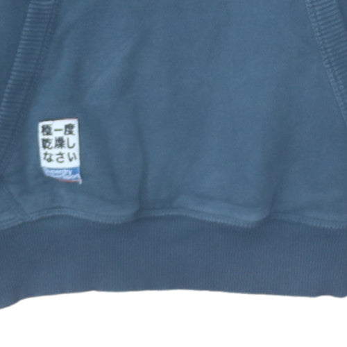 Superdry Womens Blue Pullover Hoodie Small Osaka City Graphic