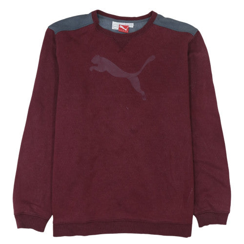 Puma Men's Red 2XL Pullover Sweatshirt Crew Neck Warm Cell Fleece