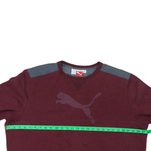 Puma Men's Red 2XL Pullover Sweatshirt Crew Neck Warm Cell Fleece