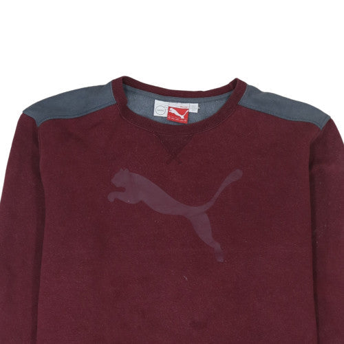 Puma Men's Red 2XL Pullover Sweatshirt Crew Neck Warm Cell Fleece