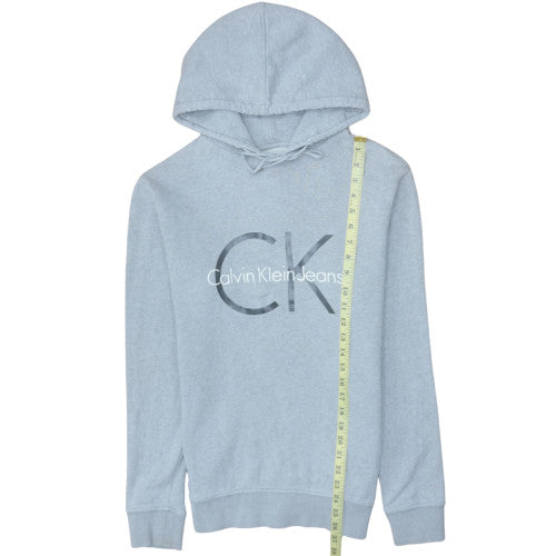 Calvin Klein Jeans Men's Blue Pullover Hoodie Size S Logo Graphic
