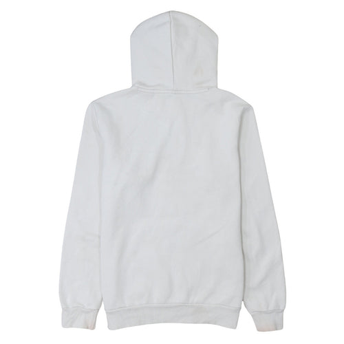 Puma Womens White XS Pullover Hoodie Classic Logo Fleece Sweatshirt