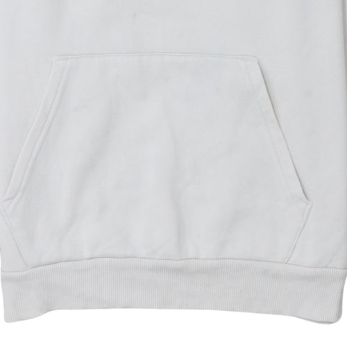Puma Womens White XS Pullover Hoodie Classic Logo Fleece Sweatshirt