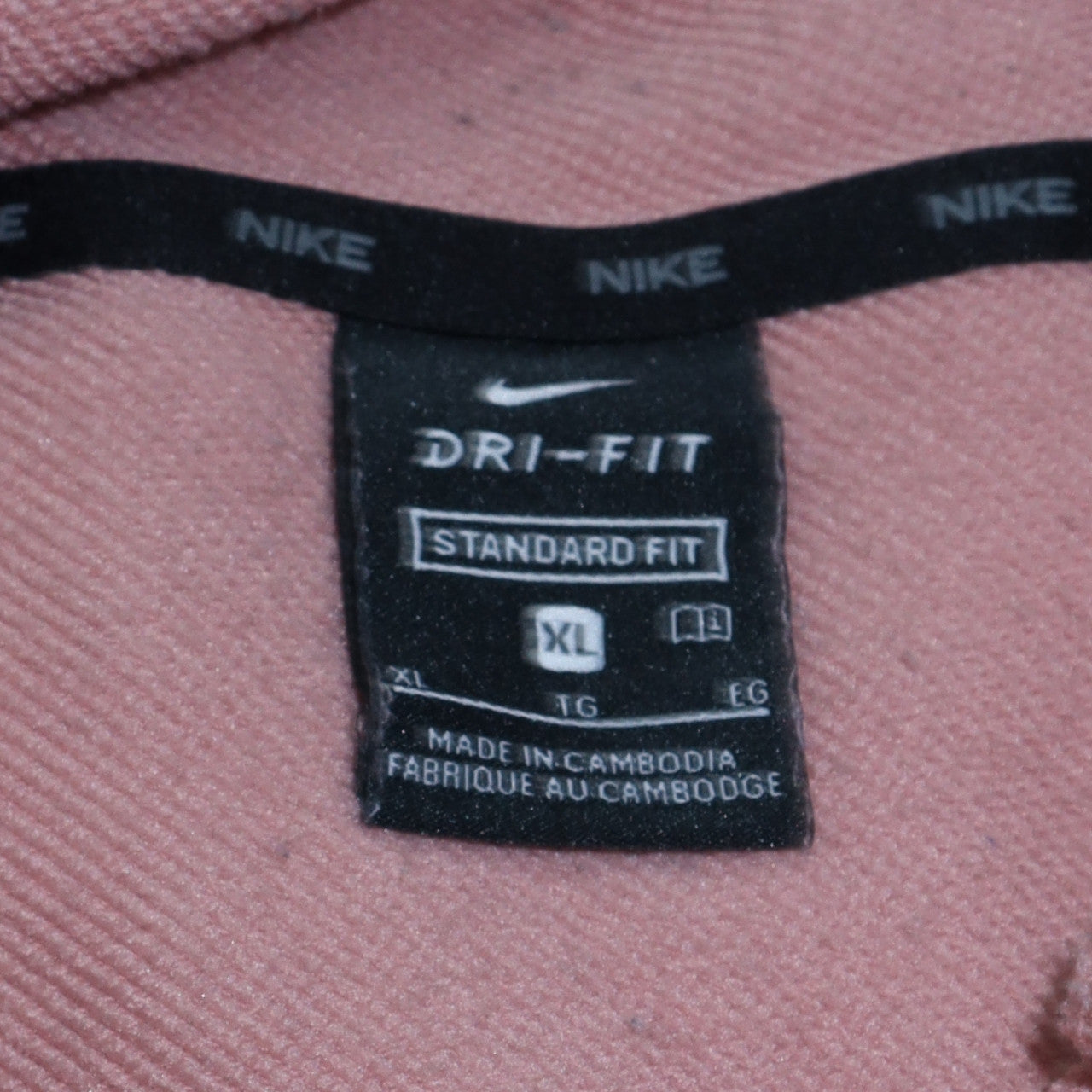 Nike Womens Pink Dri-Fit Pullover Hoodie XL Relaxed Fit Sweatshirt