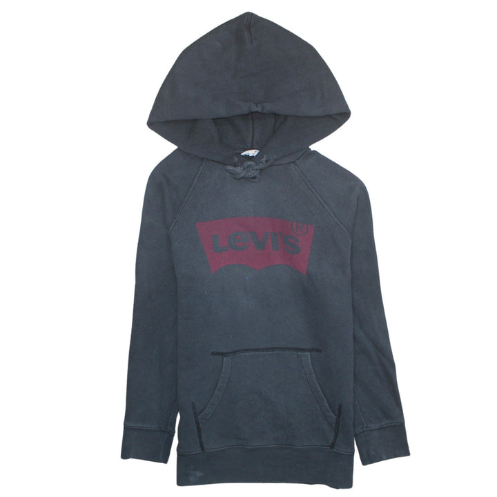 Levi's Womens Black XXS Pullover Hoodie with Logo Print