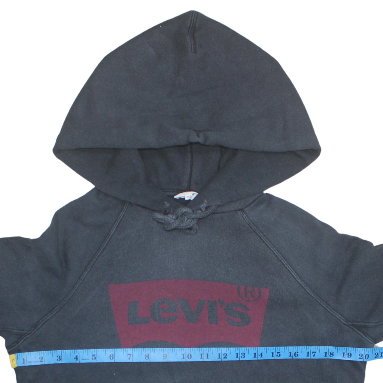 Levi's Womens Black XXS Pullover Hoodie with Logo Print