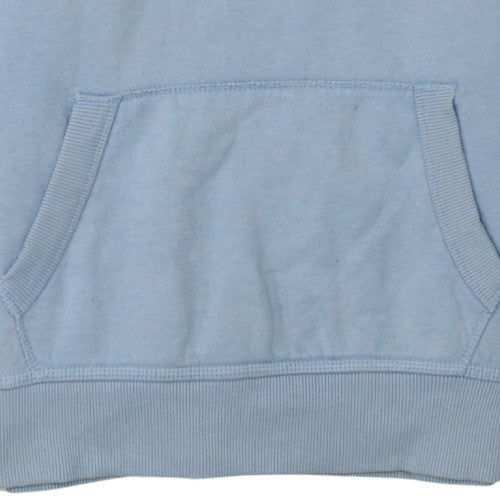 Superdry Women Blue Pullover Hoodie Large Cotton Blend Casual