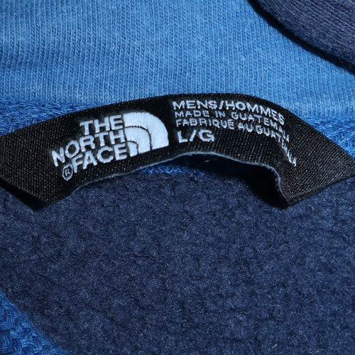The North Face Men's Blue Pullover Hoodie L Regular Fit Fleece
