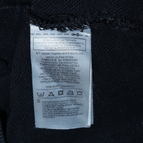 Adidas Womens Black Pullover Hoodie UK 10 with Logo Trim Detail