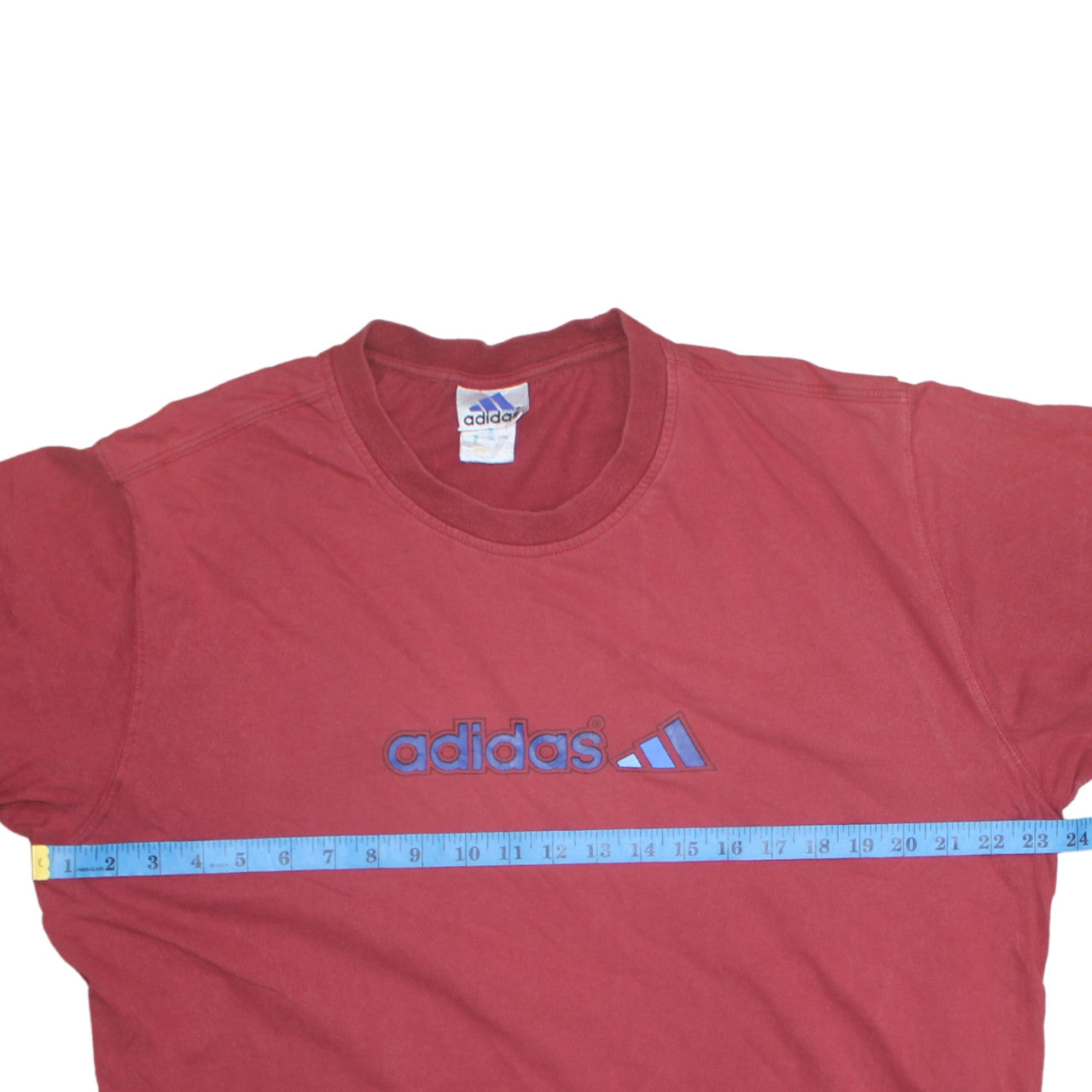Adidas Men's Red Crew Neck Short Sleeve Cotton T-Shirt Size L