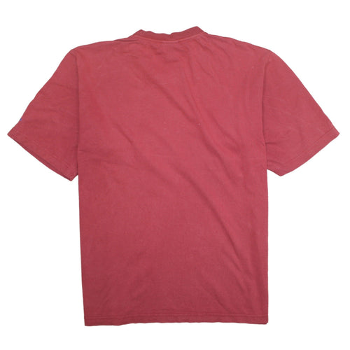 Adidas Men's Red Crew Neck Short Sleeve Cotton T-Shirt Size L