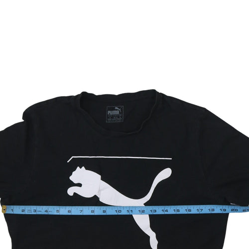 Puma Men’s Black Graphic Logo Short Sleeve Crew Neck T-Shirt M