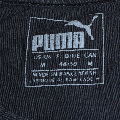 Puma Men’s Black Graphic Logo Short Sleeve Crew Neck T-Shirt M