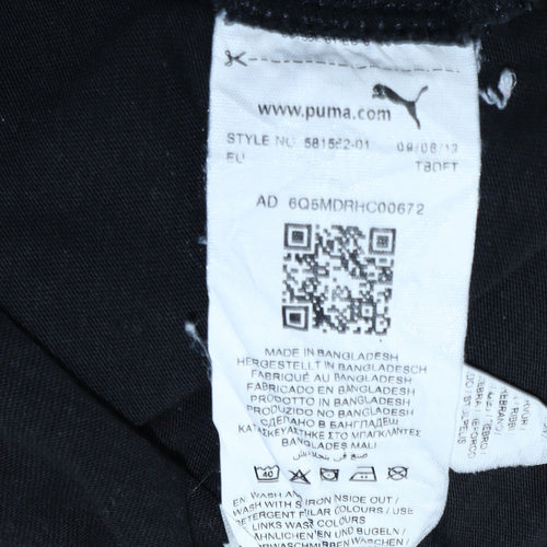 Puma Men’s Black Graphic Logo Short Sleeve Crew Neck T-Shirt M