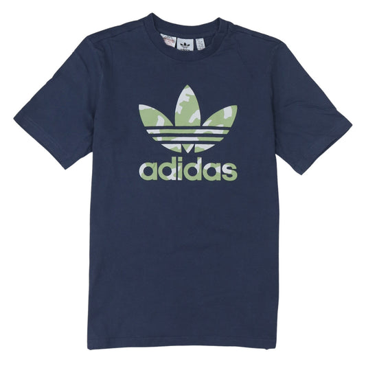 Adidas Boys Blue Logo T-Shirt 13-14 Years Short Sleeve Cotton Tee