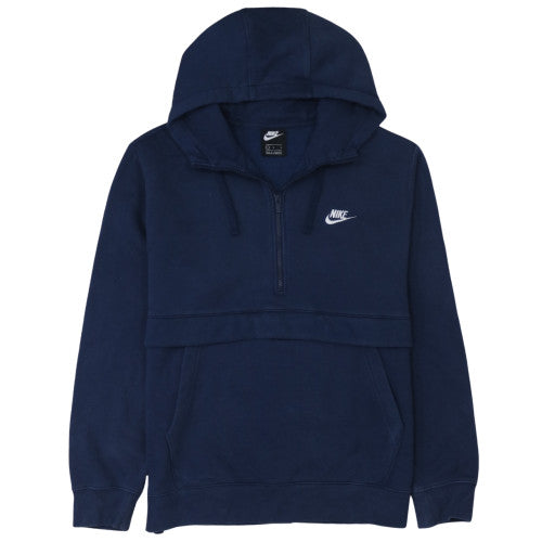 Nike Men's Blue L Pullover Fleece 1/2 Zip Hoodie