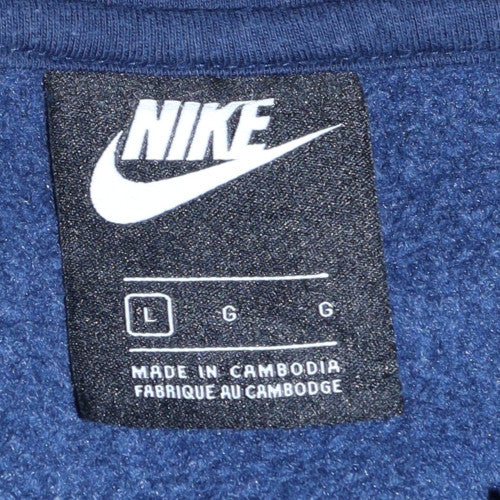 Nike Men's Blue L Pullover Fleece 1/2 Zip Hoodie