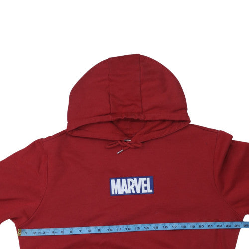 Primark Men's Red Marvel Pullover Hoodie XL Comic Fleece