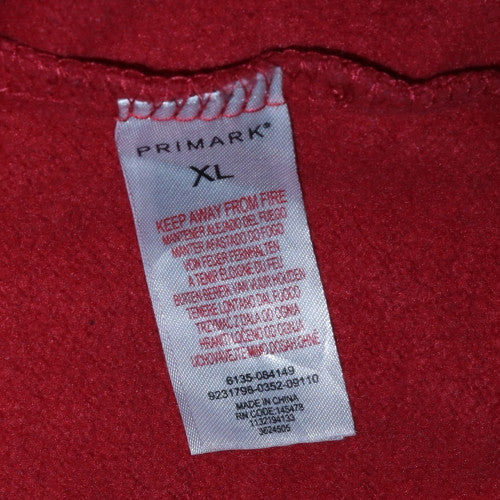 Primark Men's Red Marvel Pullover Hoodie XL Comic Fleece