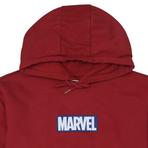 Primark Men's Red Marvel Pullover Hoodie XL Comic Fleece