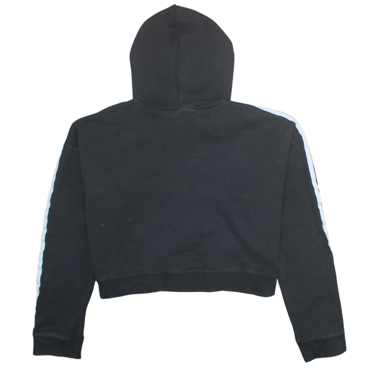 Adidas Women Black Hooded Pullover Hoodie Size 8 Trefoil Logo