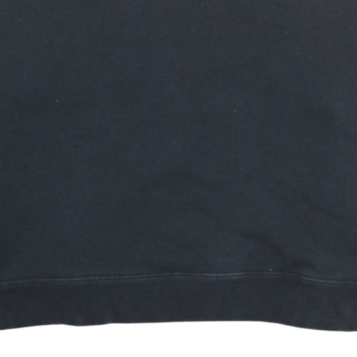 Adidas Women Black Hooded Pullover Hoodie Size 8 Trefoil Logo