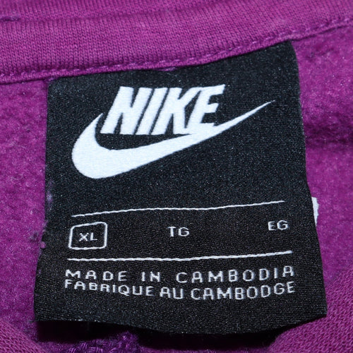 Nike Womens Purple Pullover Hoodie XL Cotton Blend Casual