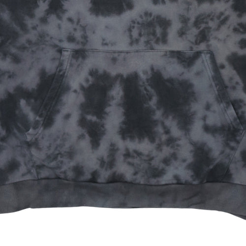 Ellesse Womens Black Tie Dye Pullover Hoodie UK 12 Cotton Casual