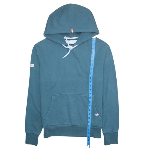 Superdry Women's Teal Pullover Hoodie Size M Cotton Blend Warm Blue Sweatshirt